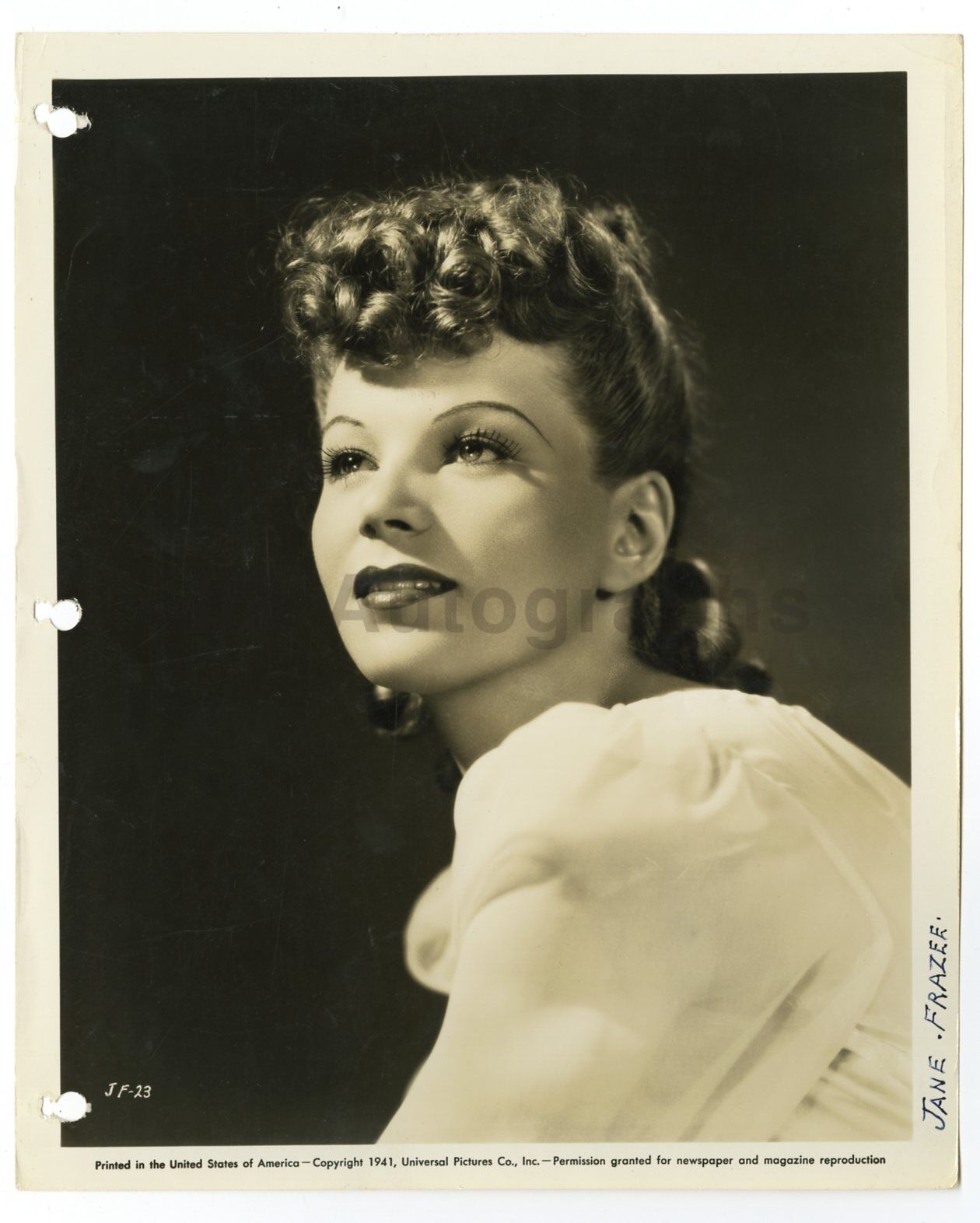 Jane Frazee - Classic Entertainer - Vintage 8x10 Photo Poster painting by Ray Jones