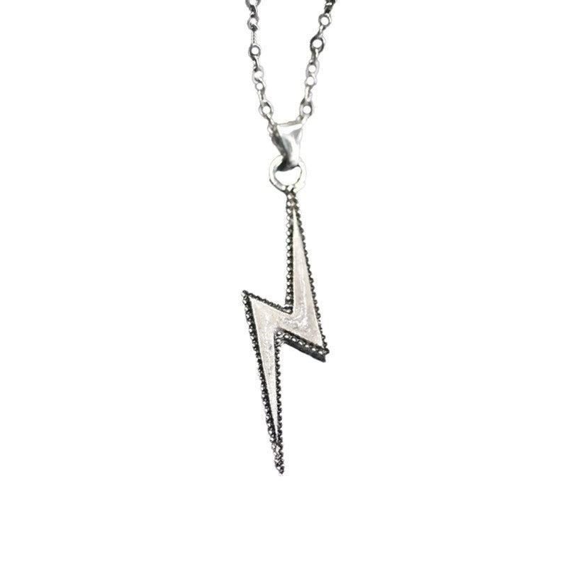 Hip-Hop Modern Style Lightning Alloy Luminous Silver Plated Women’s Pendant Necklace