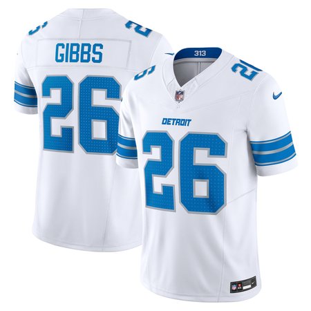 Men's Detroit Lions #26 Jahmyr Gibbs  White Vapor F.U.S.E. Limited Jersey