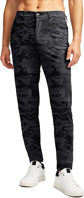 Hair Mold-g Dual Men's Stretch Golf Pants With 6 Pockets Slim Fit Dress Pants For Men Travel Casual Work