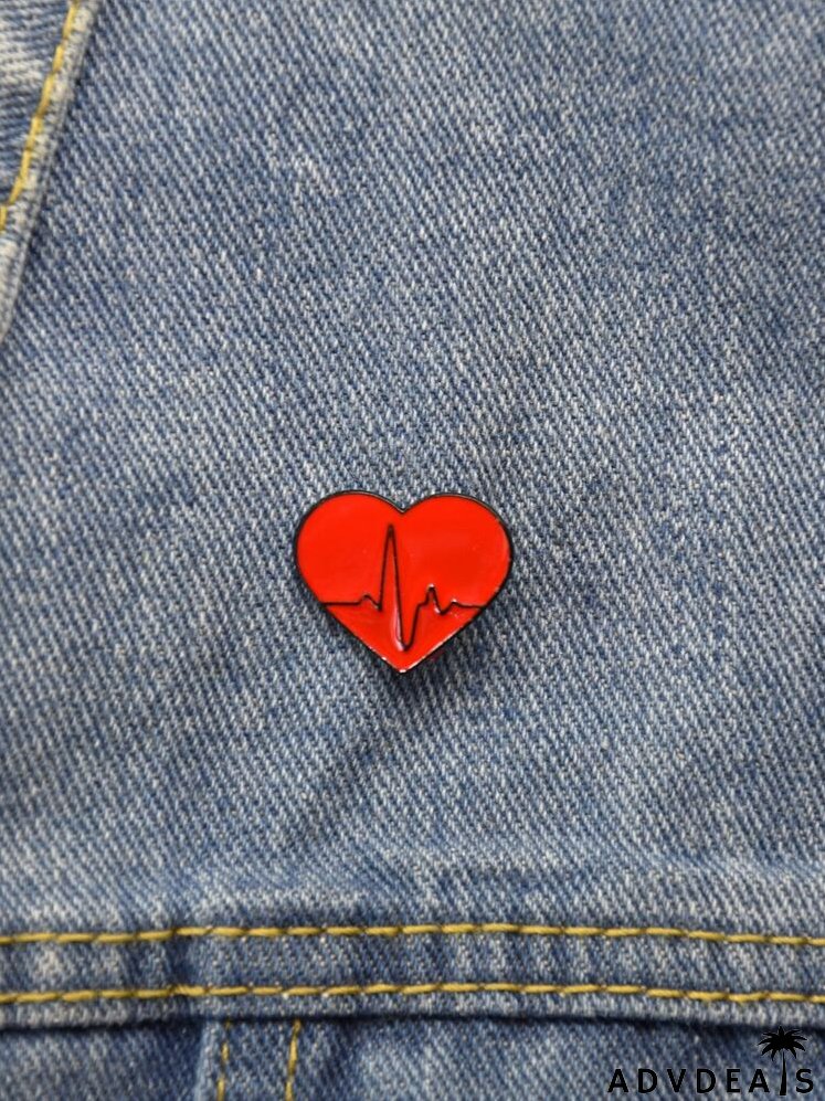Heart Design Brooch