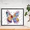 >SALE<5D DIY Partial Special Shaped Drill Diamond Painting Flower Butterfly 40x30cm