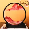 Round quicksand painting living room hourglass glass decoration landscape painting office creative decoration