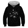 Kid Boy Cartoon Astronaut Starfield Rocket 3D Digital Print Hoodie