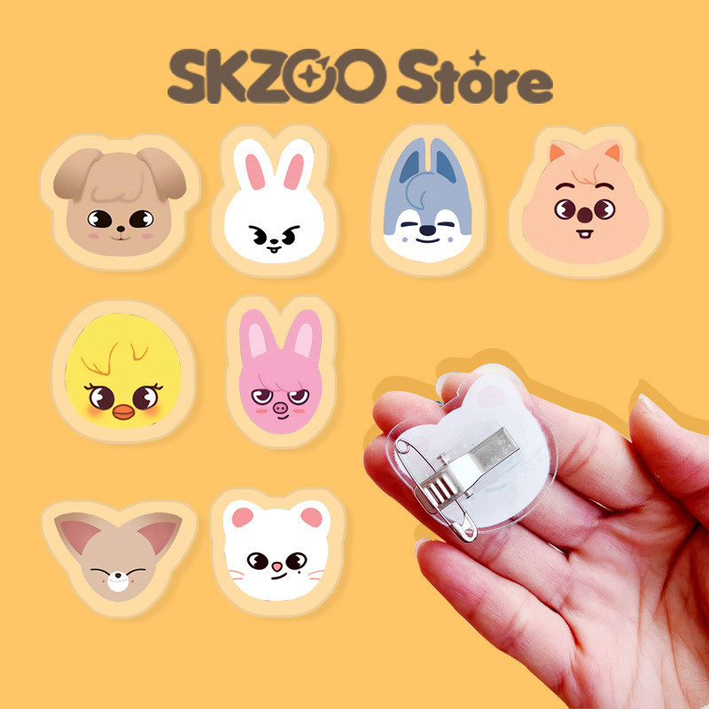 Stray Kids SKZOO Cute Face Brooch Badge