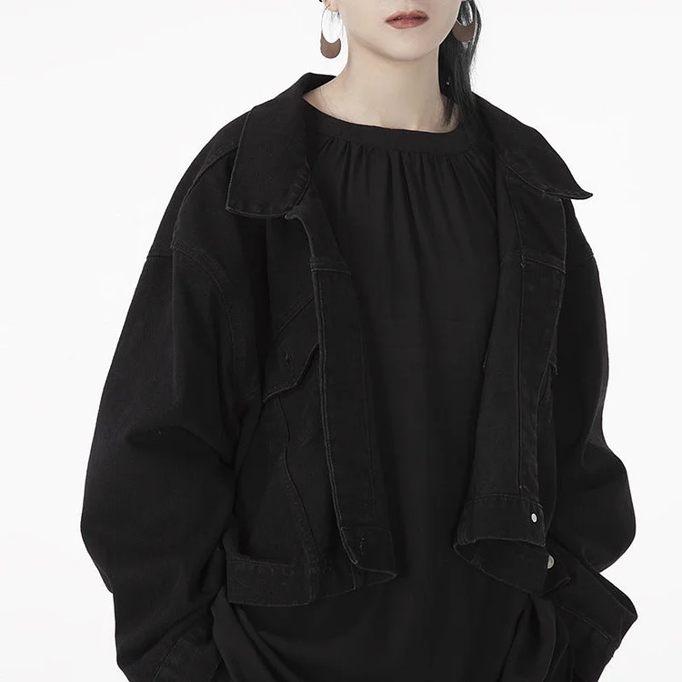 Dawfashion Techwear Streetwear-Original Design Dark Style Loose Jeans Top Jackets-Streetfashion-Darkwear-Techwear