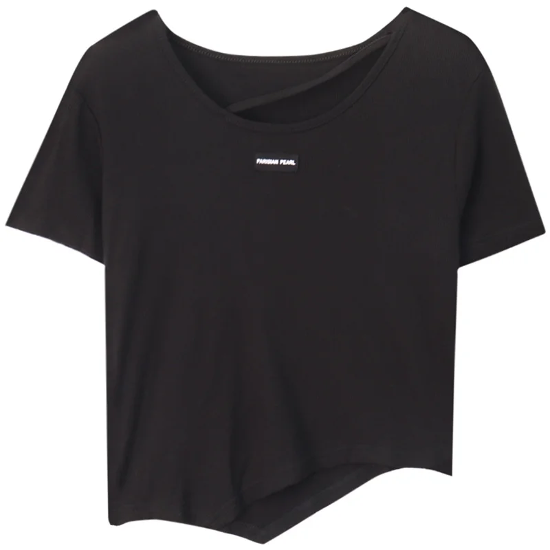 Uveng Uveng Design Sense Short-Sleeved T-Shirt Female Summer Korean Version 2024 New Hot Girl Wind Pure Desire White Bottom Top