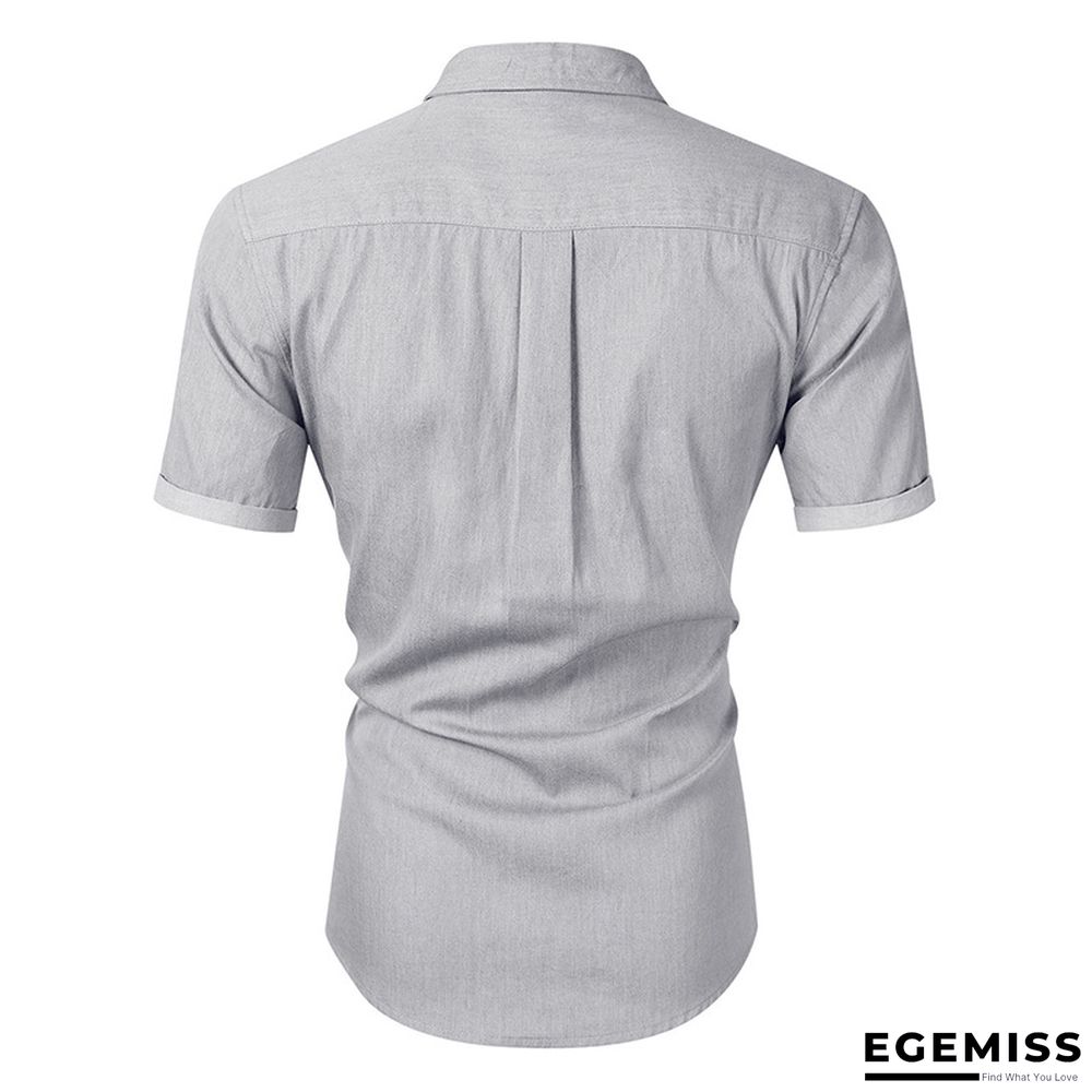 Business Men's Jeans Short Sleeve Shirt Non Iron Casual Men's Shirt | EGEMISS
