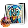 Diamond Painting -5D Full Round Drill Cute Fresco Style Cat