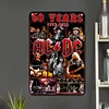 AC/DC - Panneaux en &eacute;tain m&eacute;tallique(20*30cm/30*40cm) - Musique