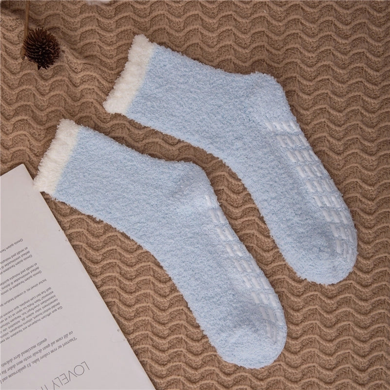 Women’s Slippers Garter Belt Grip Anti-slip Socks Dispensing Coral Velvet Socks Tube Floor Crew