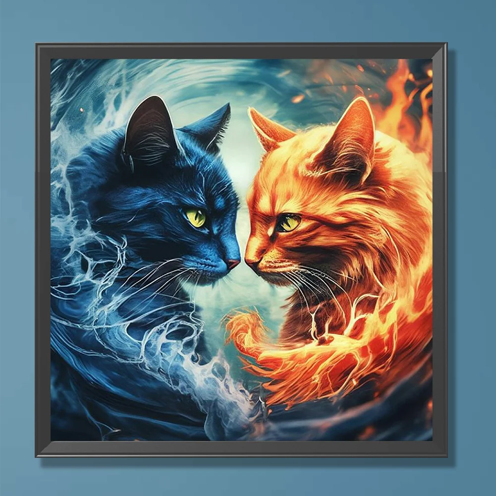 Diamond Painting - Full Round Drill - Cat(Canvas|30*30cm)