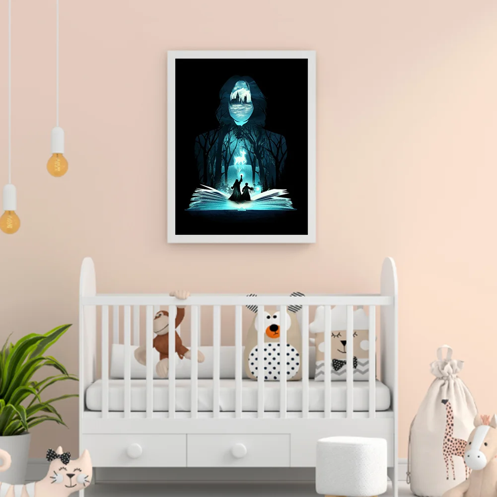 Diamond Painting - Full Round Drill - Harry Potter Silhouette(30*40cm)