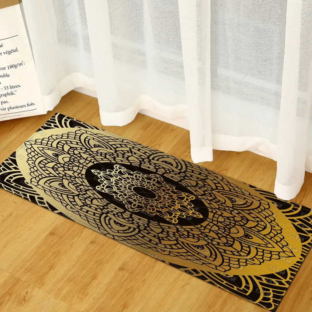 Nordic Kitchen Carpet Bedroom Doormat Entrance Home Hallway Floor Mat 3D Landscape Pattern Bathroom Anti-Slip Absorb Water Rug