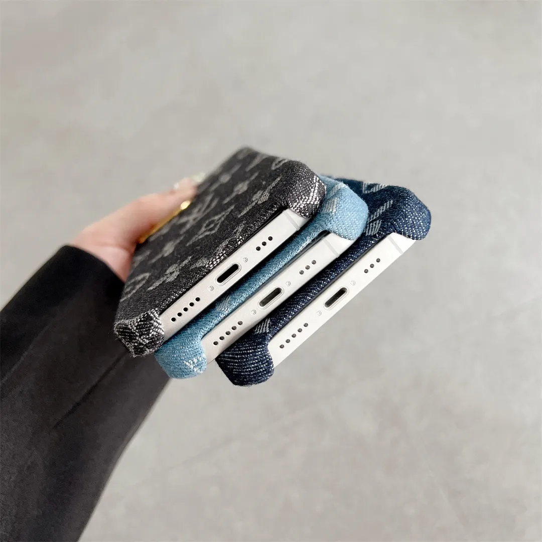 LV Monogram Denim Jacquard Fabric Apple iPhone Case
