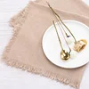 45x45cm Plain Colors Linen Cotton Tassel Napkin for Event Catering