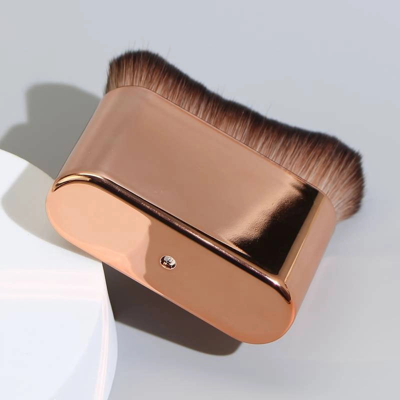 Soft Hair Makeup Brush Multipurpose Body Flat Brush Neck Brush Caterpillar Foundation Powder Brush