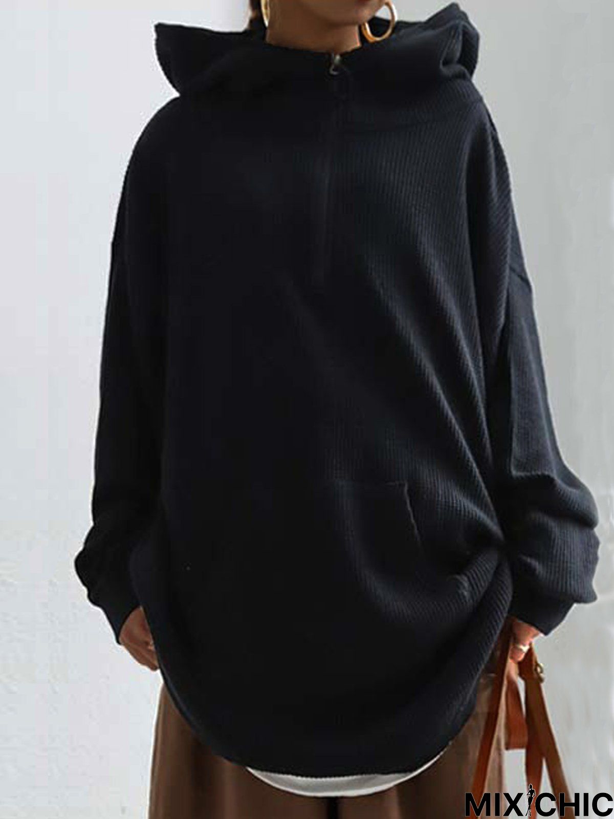 Long Sleeve Plain Sweatshirt