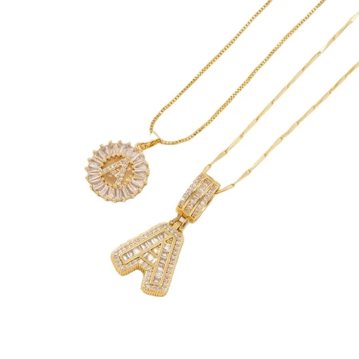 ✨2 Pack - Initial Letter Pendant Necklaces