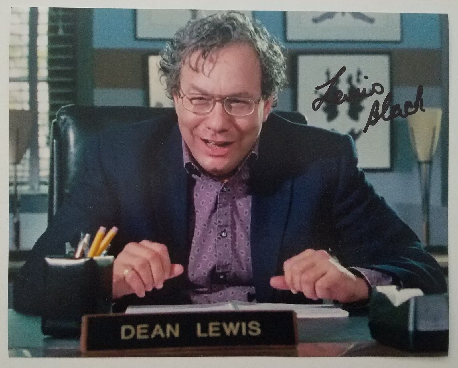 Lewis Black Signed Accepted 8x10 Photo Poster painting Actor Comedian Inside Out Anger RAD