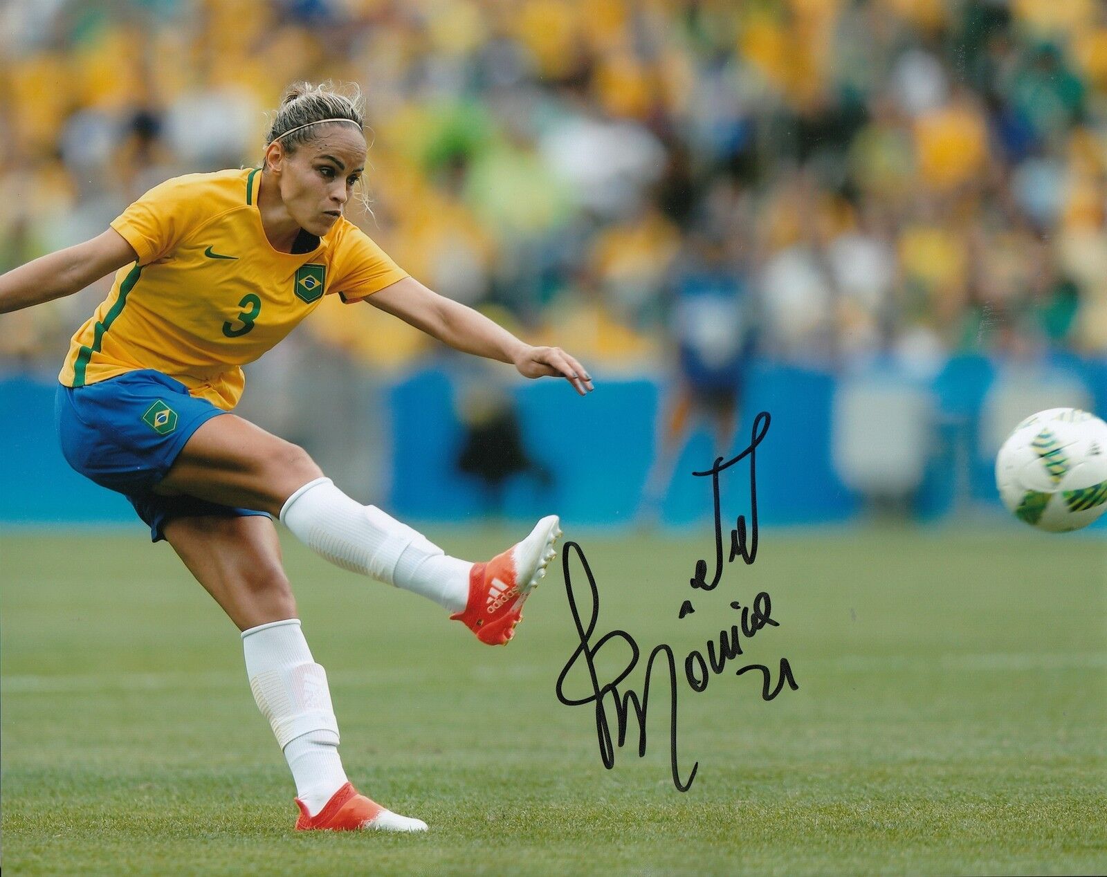 MONICA HICKMANN ALVES signed *ORLANDO PRIDE* BRASIL SOCCER 8X10 Photo Poster painting W/COA #1