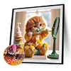 Diamond Painting -DIY Full Round Drill Cute Cat(40*40 CM)