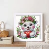5D DIY Partial Special Shaped Drill Diamond Painting Kit Bear Decor With Frame Kit 18x18cm