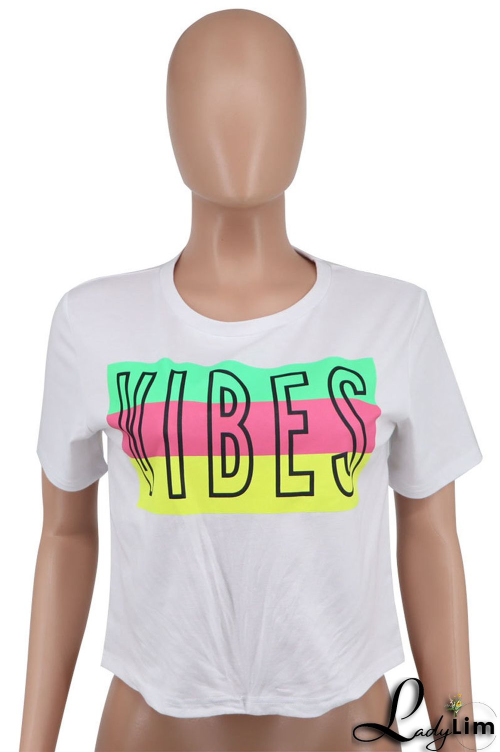 Black Pink Fashion Casual Letter Print Basic O Neck T-Shirts