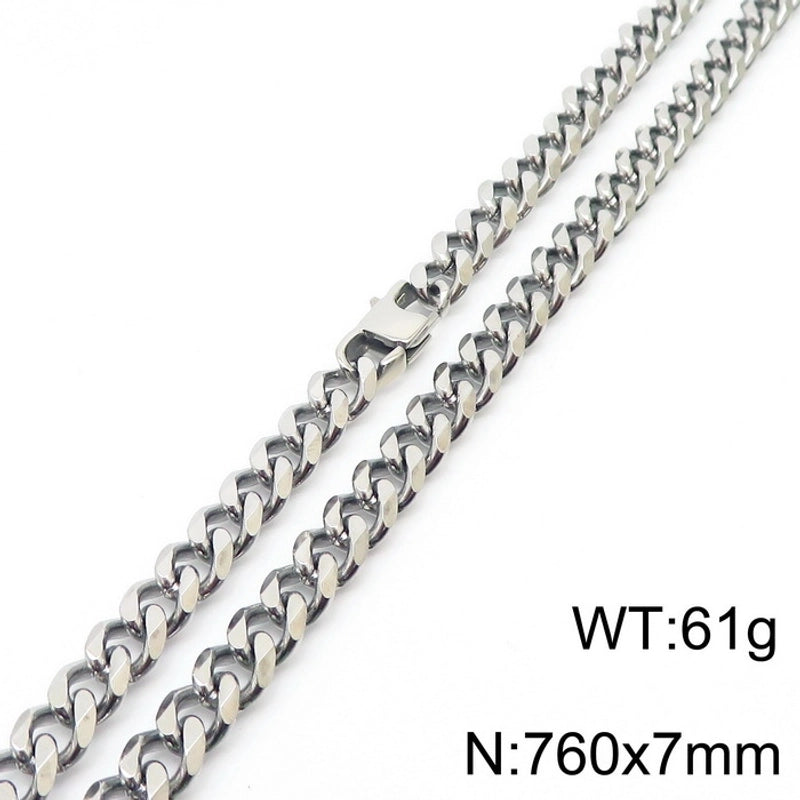 Minimalist Solid Color Titanium Steel Chain Unisex Necklace