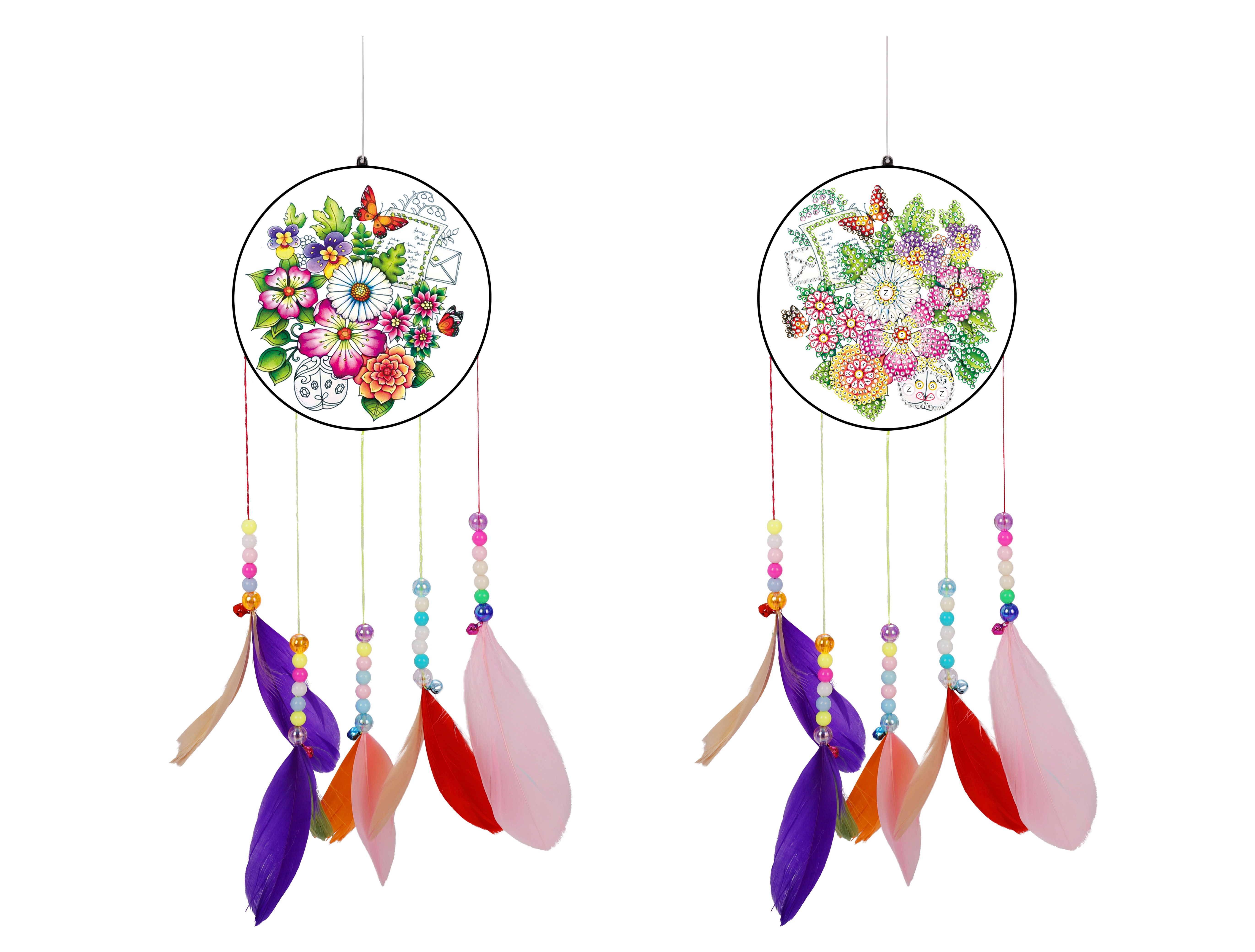 

Flower Acrylic Lucky Wind Chime - 5D DIY Craft Pendant, 501 Original