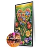 Love Flowers-Partial Special Diamond Painting-40*70CM-Large Size