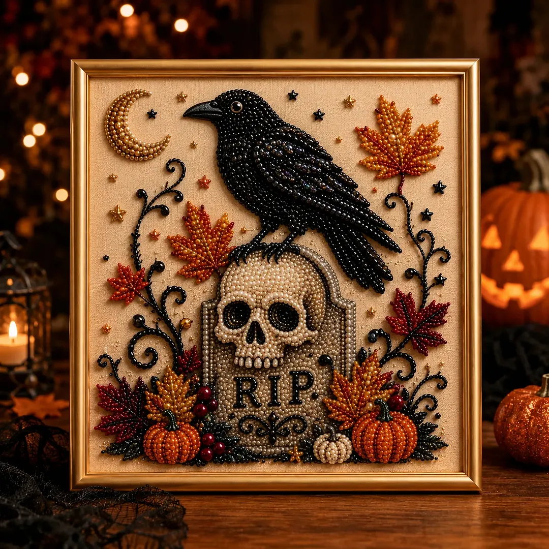 🔥 Last Day 75% OFF &ndash; 👻✨ Halloween Pearl Art DIY Kit &ndash; Turn Tiny Pearls into Spooky-Cute Magic