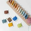 (US Local)12 Slot Embroidery Floss Bobbin Rack with 12 Floss Card for Sewing Quilting