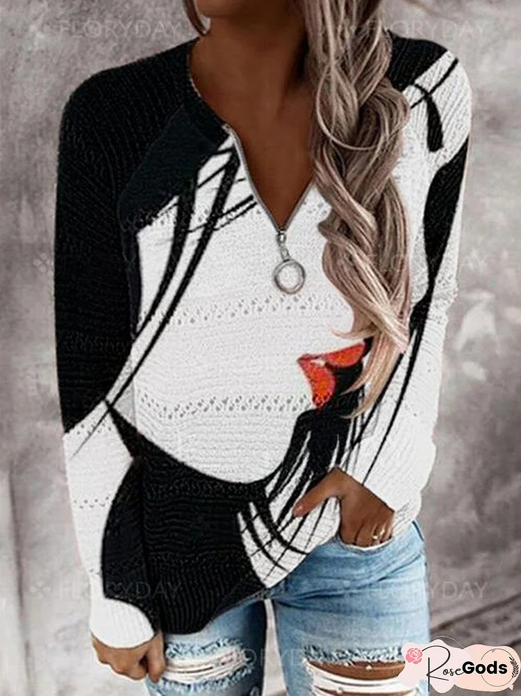 Regular Fit Figure Sweater