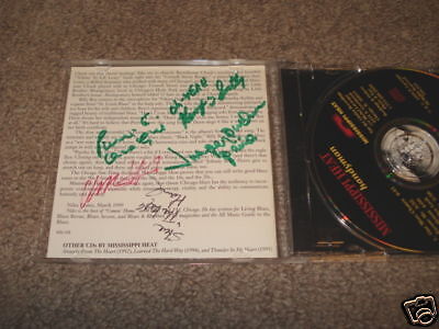 Mississippi Heat Signed Autographed CD Cover Photo Poster painting