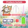 (US Local)Acrylic Special Shape Flower Bird Diamond Painting Clock Ornaments Kit for Home