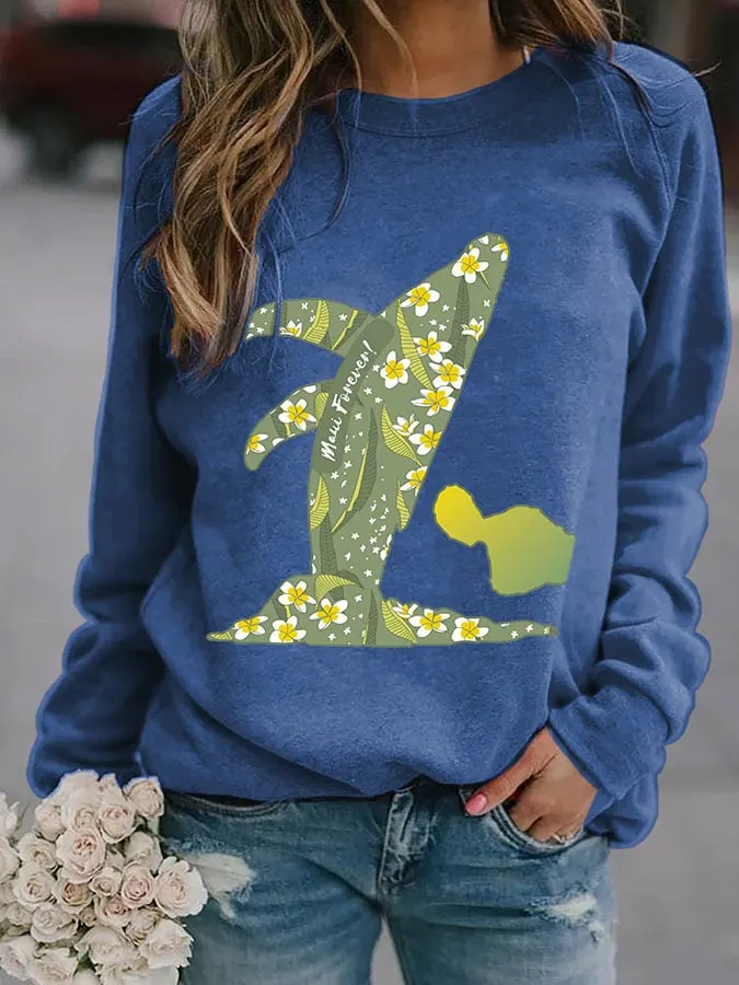 Women's Maui Forever Print Sweatshirt