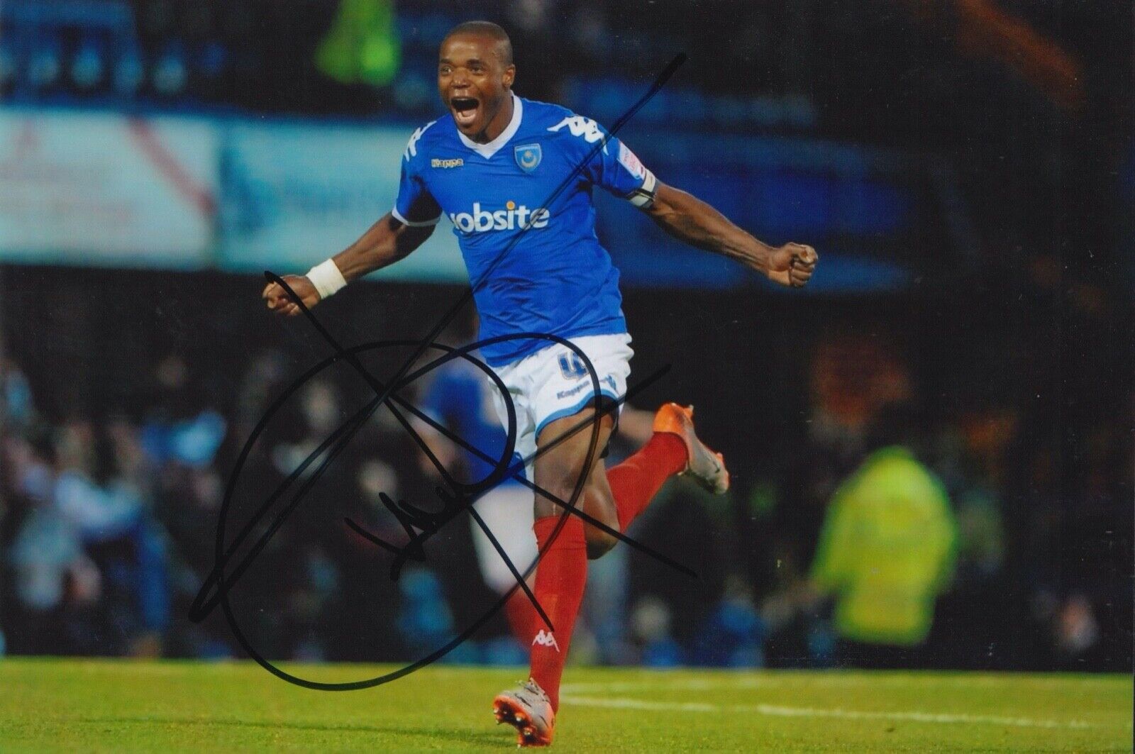 AARON MOKOENA HAND SIGNED 6X4 Photo Poster painting - FOOTBALL AUTOGRAPH - PORTSMOUTH.