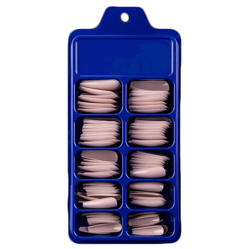 24/100 Pcs Solid Color False Nails Long Ballerina Simple Fake Nails Extension Nails Art UV Gel Acrylic Manicure Full Nail Tips