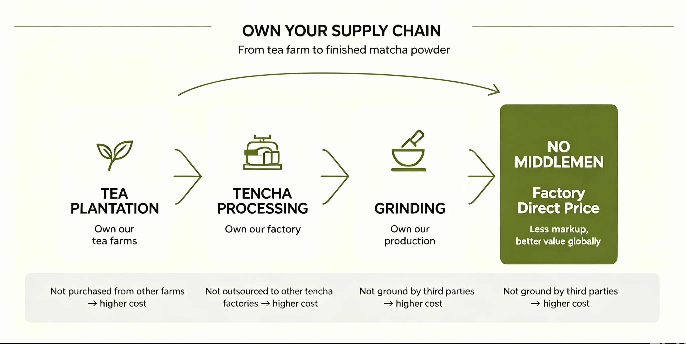 Matcha factory direct supply chain