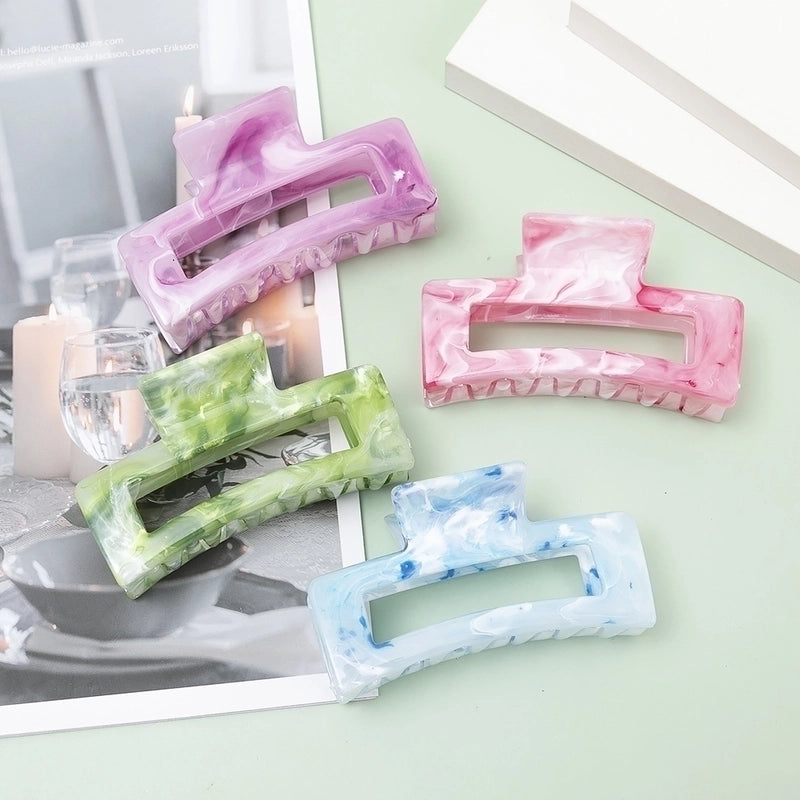 Women's Minimalist Color Block Arylic Hollow Out Hair Claws