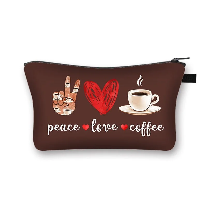 Polyester Cosmetic Bag - Coffee