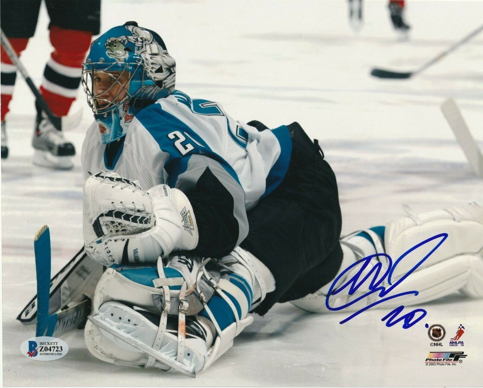 EVGENI NABOKOV Signed San Jose SHARKS 8x10 Photo Poster painting w/ Beckett COA (BAS)