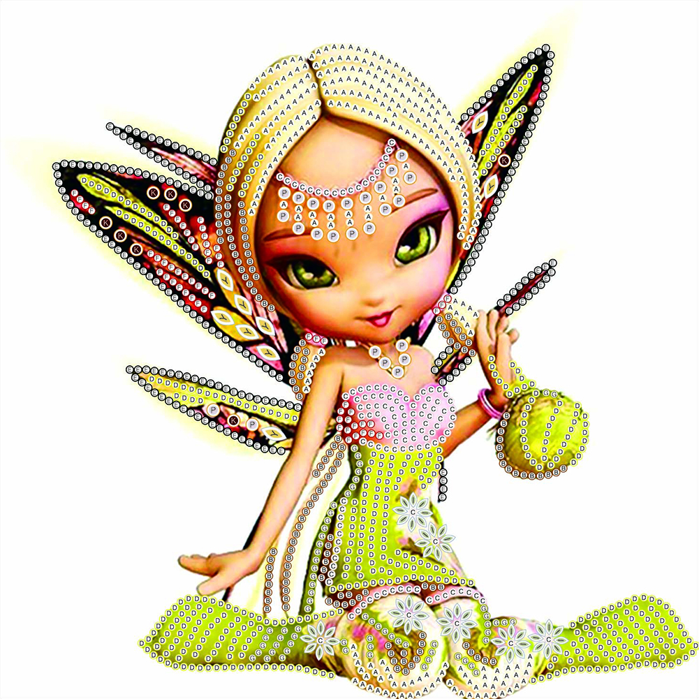 

Flower Fairy - Special Shaped Diamond Painting - 30*30CM, 501 Original