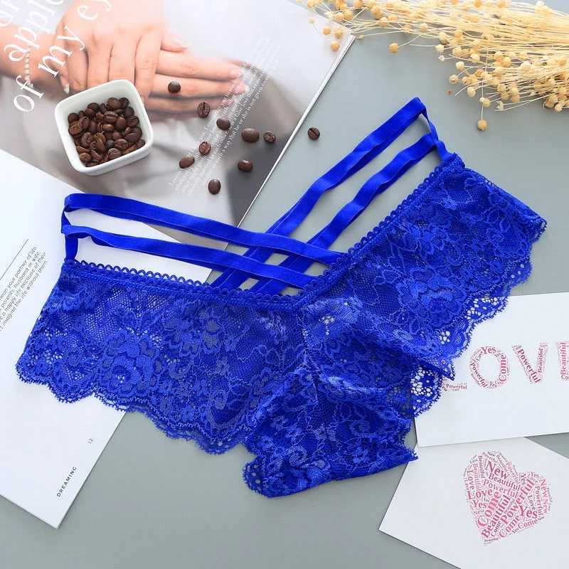 Sexy Panties Women Lace Low-rise Solid Sexy Briefs Transparent Female Underwear Soft Lingerie Ladies G String Thong