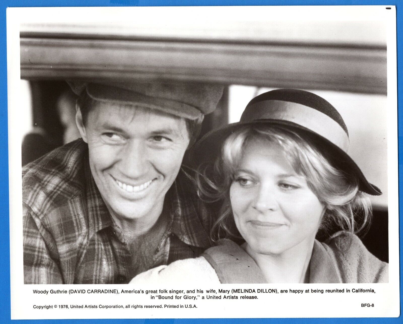 DAVID CARRADINE MELINDA DILLON Vintage 8x10 Promo Photo Poster painting 1975 BOUND FOR GLORY