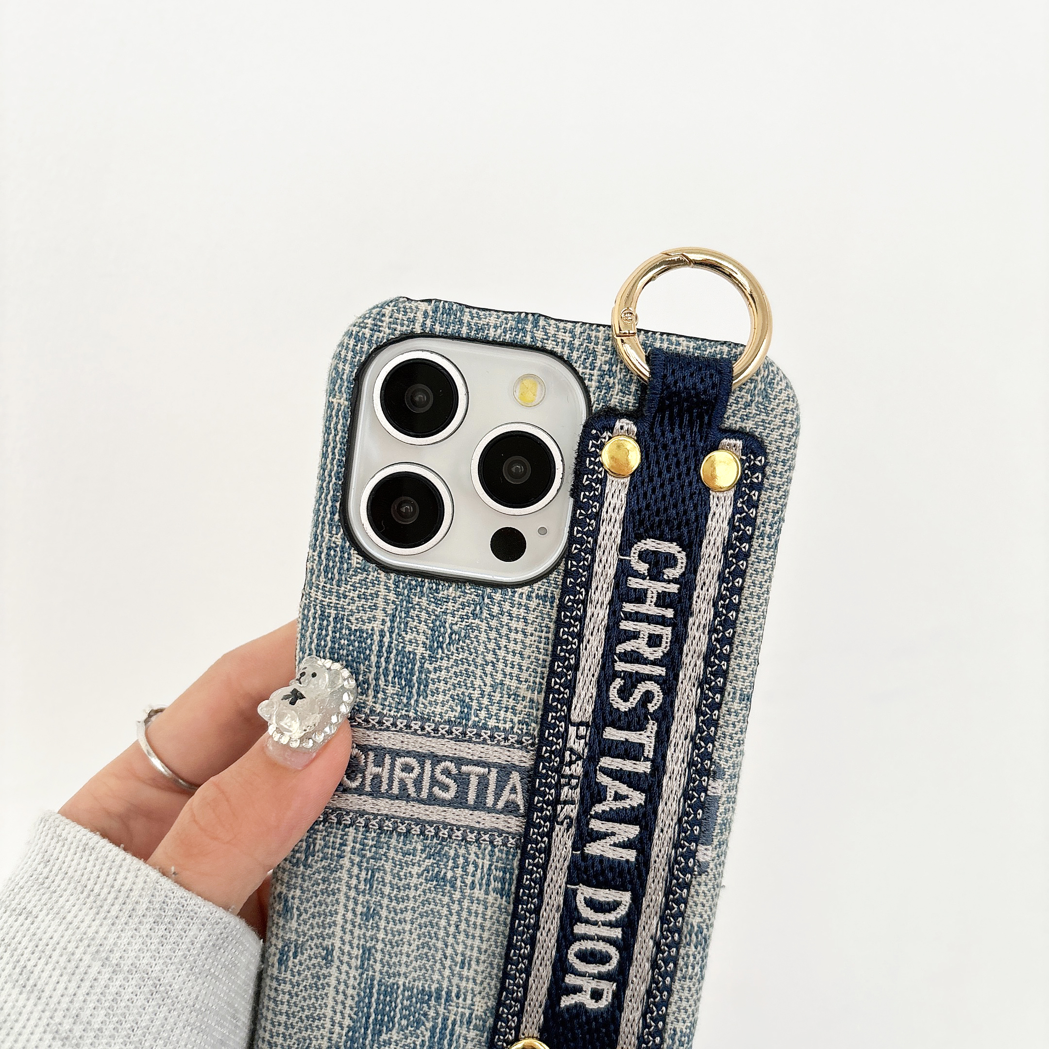 Dior Embroidered Wristband Fashion Phone Cases