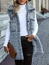 Vibrant Sleeveless Teddy Vest - Soft, Casual, Button-Front, Solid-Colored, Versatile, and Chic Women's Clothing for Everyday Wear