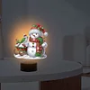 Acryl Weihnachten Schneemann doppelseitig - 5d DIY Bastellampe