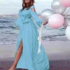 Maternity Photoshoot V neck Pregnant Maxi Gown Dresses